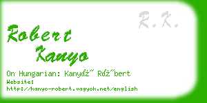 robert kanyo business card
